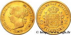 PHILIPPINEN 2 Pesos Isabelle II 1861 
