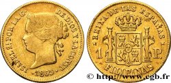 FILIPINAS 1 Peso Isabelle II 1865 