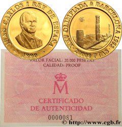 ESPAGNE 20000 Pesetas Proof Jeux Olympiques de Barcelone de 1992 - Empúries 1990 Madrid