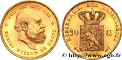 PAYS-BAS 10 Gulden Guillaume III, 2e type 1877 Utrecht