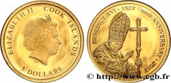 COOK ISLANDS 5 Dollar Proof 90e anniversaire du pape Benoît XVI 2017 