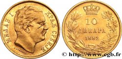 SERBIEN 10 Dinara Milan IV Obrenovic 1882 Vienne