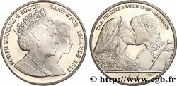SÜDGEORGIEN UND DIE SÜDLICHEN SANDWICHINSELN 2 Pounds (2 Livres) Proof Mariage du Duc et de la Duchesse de Cambridge 2012 Pobjoy Mint