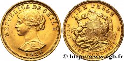 CHILI 100 Pesos or ou 10 Condores en or, 1er type 1926 Santiago SUP 