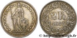 SUISSE 2 Francs Helvetia 1957 Berne