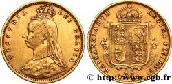 ROYAUME-UNI 1/2 Souverain Victoria “buste du jubilé” 1890 Londres TTB 