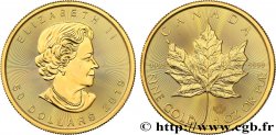 INVESTMENT GOLD 50 Dollars  Maple Leaf  Elisabeth II 2019 