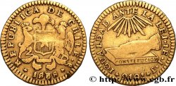 CHILI - RÉPUBLIQUE 1 Escudo 1838 Santiago BC+ 