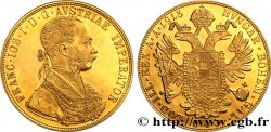 AUTRICHE 4 Ducats, refrappe moderne François Joseph  1915  SPL 