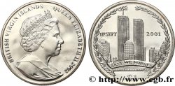 BRITISCHE JUNGFERNINSELN 1 Dollar Proof Commémoration des attentats du 11 septembre 2001 2002 Pobjoy Mint