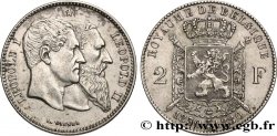 BELGIEN 2 Francs 50e anniversaire de l’indépendance 1880 