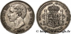 SPAIN 5 Pesetas Alphonse XII 1875 Madrid