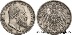 GERMANY - WÜRTTEMBERG 3 Mark Guillaume II 1909 Stuttgart