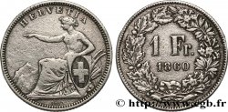 SUISSE 1 Franc Helvetia assise 1860 Berne