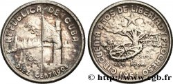 CUBA 10 Centavos 50e anniversaire de la République 1952  TTB+ 