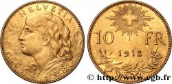 SVIZZERA  10 Francs  Vreneli  1912 Berne