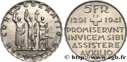 SVIZZERA  5 Francs 650e anniversaire de la confédération 1941 Berne