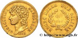 ITALIE - ROYAUME DE NAPLES - JOACHIM MURAT 40 Lire or, rameaux longs 1813 Naples TTB 