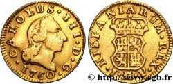 SPANIEN 1/2 Escudo Charles III 1760 Madrid