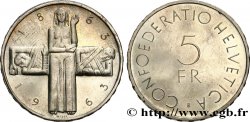 SCHWEIZ 5 Francs centenaire de la Croix Rouge 1963 Berne 
