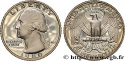 ÉTATS-UNIS D&nbsp;AMÉRIQUE 1/4 Dollar Proof Washington 1980 San Francisco - S