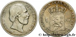 NETHERLANDS 1 Gulden Guillaume III 1863 Utrecht