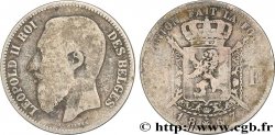 BELGIQUE 2 Francs Léopold II légende française 1867 