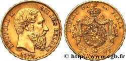 BÉLGICA 20 Francs Léopold II 1870 Bruxelles