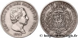 ITALIEN - KÖNIGREICH SARDINIEN 5 Lire Charles-Félix 1827 Turin