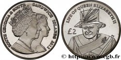 GÉORGIE DU SUD ET ÎLES SANDWICH DU SUD 2 Pounds (2 Livres) Proof Vie de la reine Élisabeth II : enfant 2012 Pobjoy Mint