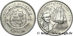 LIBERIA 1 Dollar Proof Capitaine James Cook 1999 Pobjoy Mint
