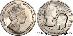 ÎLES VIERGES BRITANNIQUES 1 Dollar Proof Sapphire Coronation 2018 Pobjoy Mint