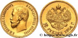 RUSSIA - NICHOLAS II 10 Roubles or 1904 Saint-Pétersbourg