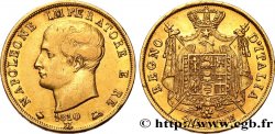 ITALIE - ROYAUME D ITALIE - NAPOLÉON Ier 40 Lire 1810 Milan TTB/TTB+ 