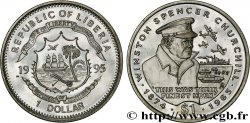 LIBERIA 1 Dollar Proof Winston Churchill 1995 Pobjoy Mint