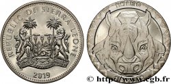 SIERRA LEONE 1 Dollar Proof Rhinocéros 2019 Pobjoy Mint