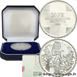 SUIZA 20 Francs Proof “le Pont du Diable”, conte populaire suisse  1994 Berne - B