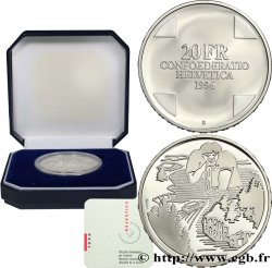 SUIZA 20 Francs Proof Gargantua 1996 Berne
