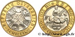 AUTRICHE 50 Schilling 1000e anniversaire de l&nbsp;Autriche 1996 Vienne