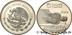 MEXICO 100 Pesos Proof Coupe du Monde de football 1986 