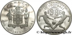 JAMAICA 100 Dollars Proof Coupe du Monde de football 1986 1981 
