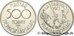 HUNGARY 500 Forint Proof Coupe du Monde de football en Italie 1990 1988 Budapest