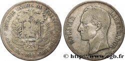 VENEZUELA 5 Bolivares Simon Bolivar 1911 Paris VF 