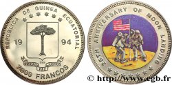 EQUATORIAL GUINEA 7000 Francos Proof 25e anniversaire du premier alunissage 1994 