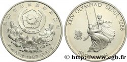SOUTH KOREA  5000 Won Proof XXIV olympiade Séoul 1988 fillettes sur une balançoire 1987 