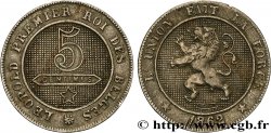 BELGIUM 5 Centimes lion 1862 