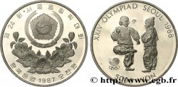 CORÉE DU SUD 5000 Won proof XXIV olympiade Séoul 1988 jeu traditionnel du Chegi 1987  SPL 