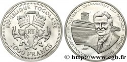 TOGO 1000 Francs Proof Coupe du Monde de football 1954 à Berne 2001 