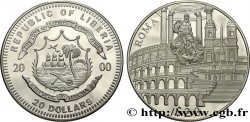LIBERIA 20 Dollars Proof Monuments de Rome 2000 