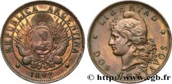 ARGENTINA 2 Centavos 1892  VF 